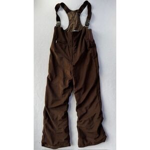 Vintage Swing West Skiwear Ski Pants Bibs Jumpsuit Women's 16 Brown Corduroy EUC